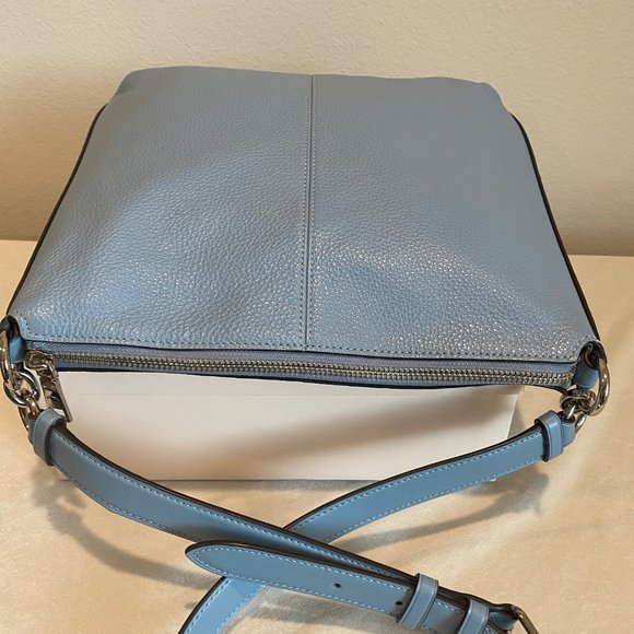 Coach Mae Crossbody Pebble Leather Bag - Cornflower Blue - Like New Condition - Picture 7 of 14
